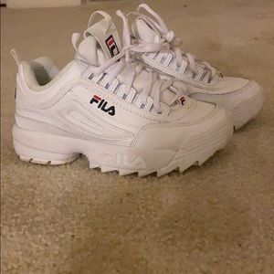White Fila Disruptor 2